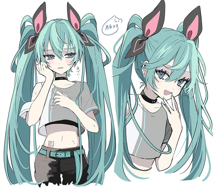 画师mosakuchu_ ​初音未来同人欣赏